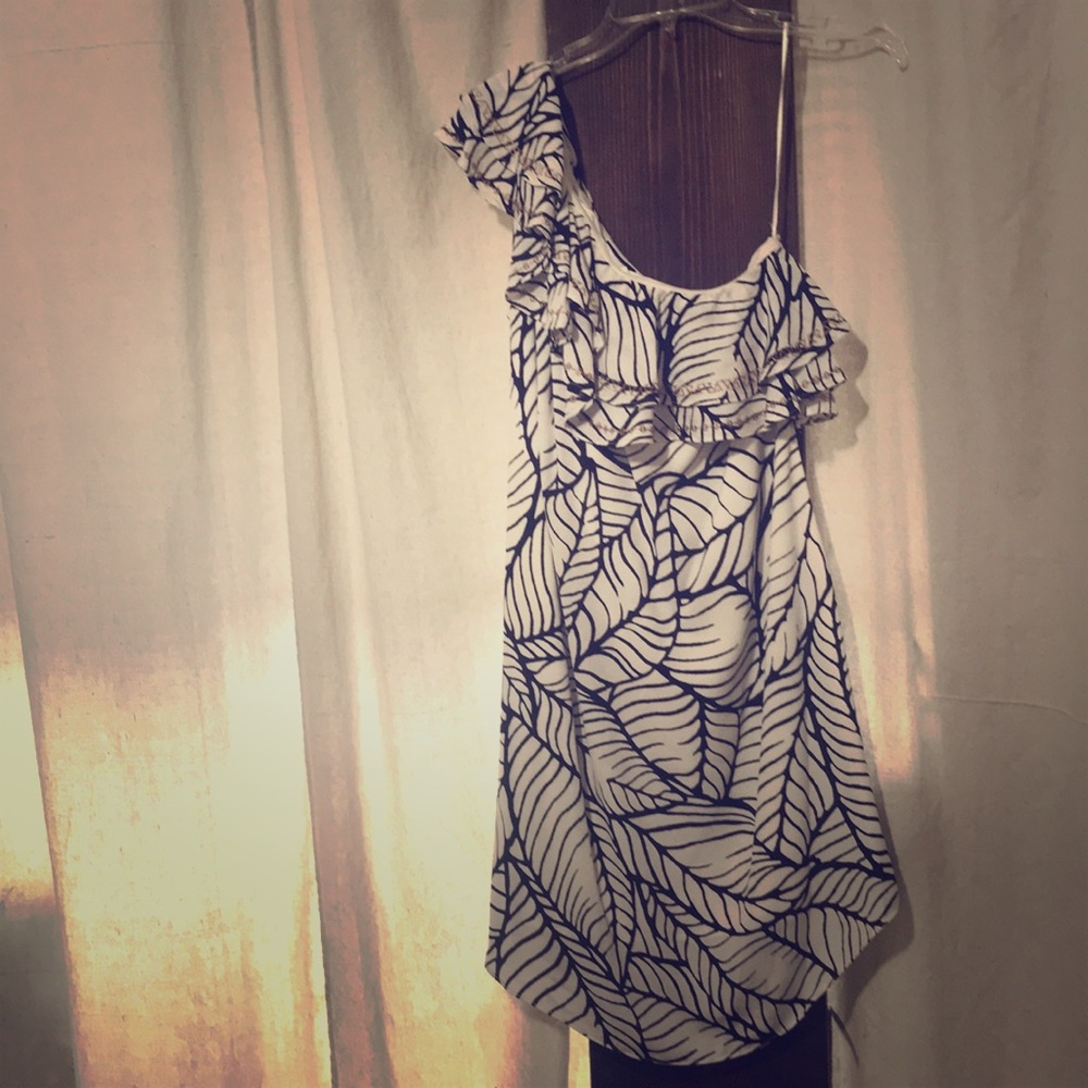 Black and White tropical dress